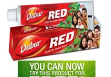 Free Sample of Dabur Red Tooth Paste